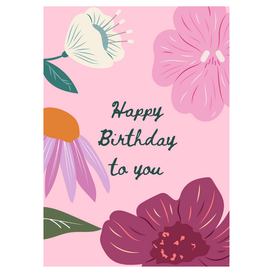 Candy Card - Birthday Flowers