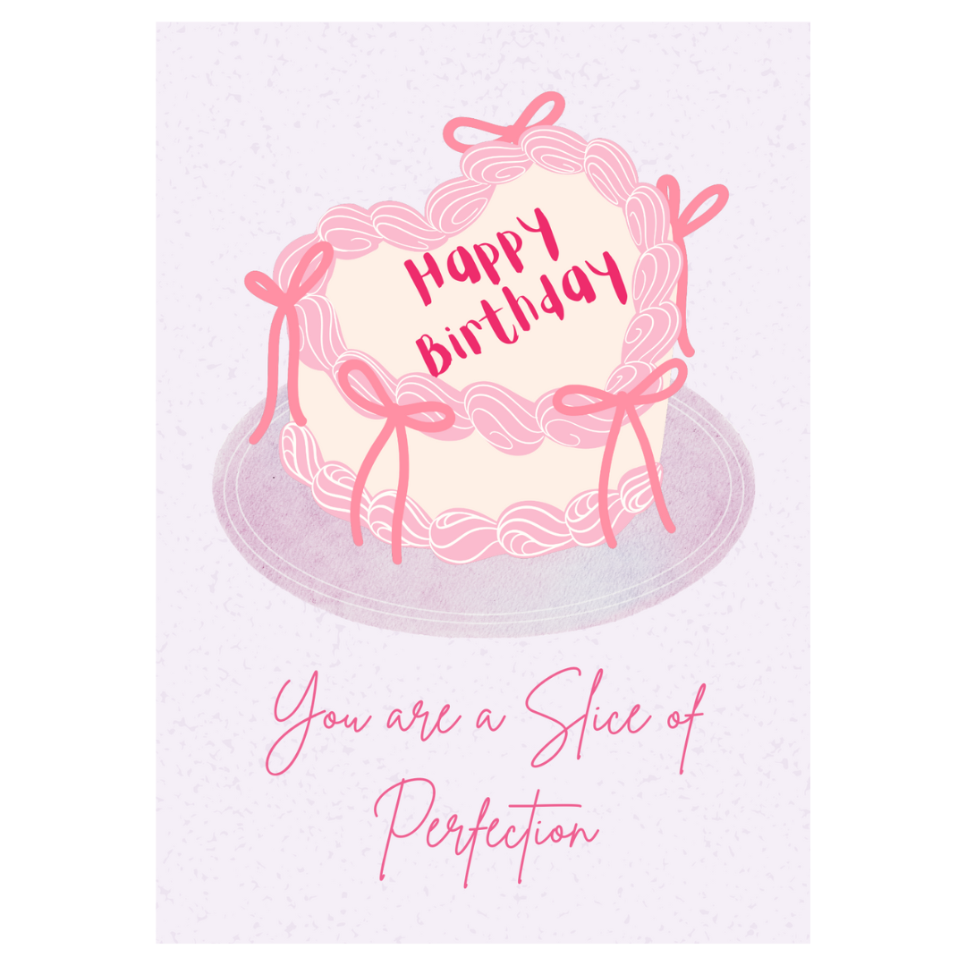 Candy Card - Happy Birthday Heart Cake